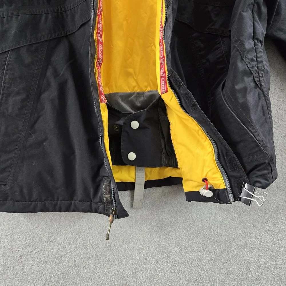 Burton Men Jacket L Black Coating Nylon Polyurethane Snowboarding Ski READ